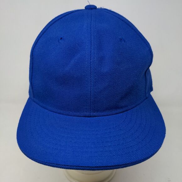 KB Ethos Men's Fitted Hat Blue Size L 7 3/8 Blank 100% Acrylic - Picture 2 of 8